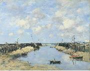 Eugene Boudin The Entrance to Trouville Harbour oil painting on canvas